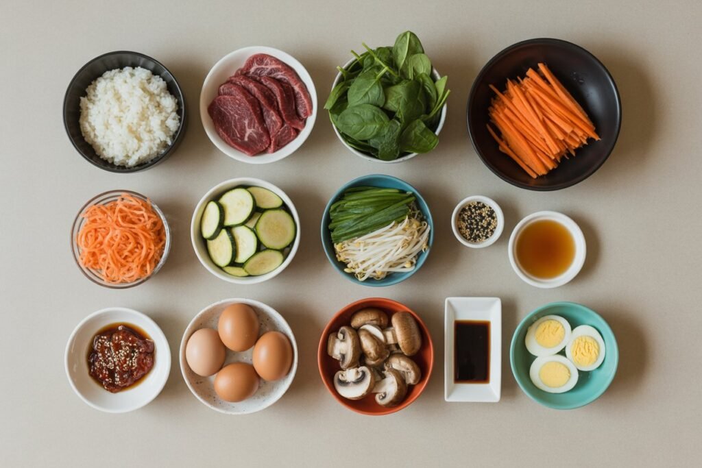 overhead-flat-lay-of-bibimbap-ingredient_5WDMTupHSA2RrXQoIam4ew_jNN4M8OMQvGmhRB_9JmOJw_cover